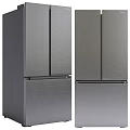 Modern Stainless Steel Refrigerator Freezer Double Door With Sleek Finish For Kitchen