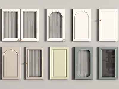 Assorted Cabinet Door Styles With Diverse Colors And Designs 3d model