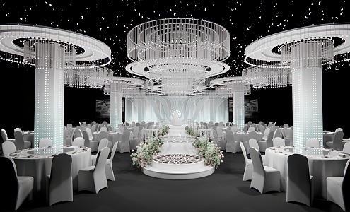 Multi-function Crystal Ballroom 3d model