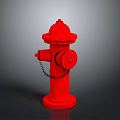 Shiny Red Fire Hydrant With Metallic Body Chain And Top Cap