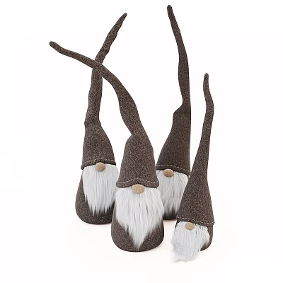 Modern Doll Dwarf Beard Wool 3d model