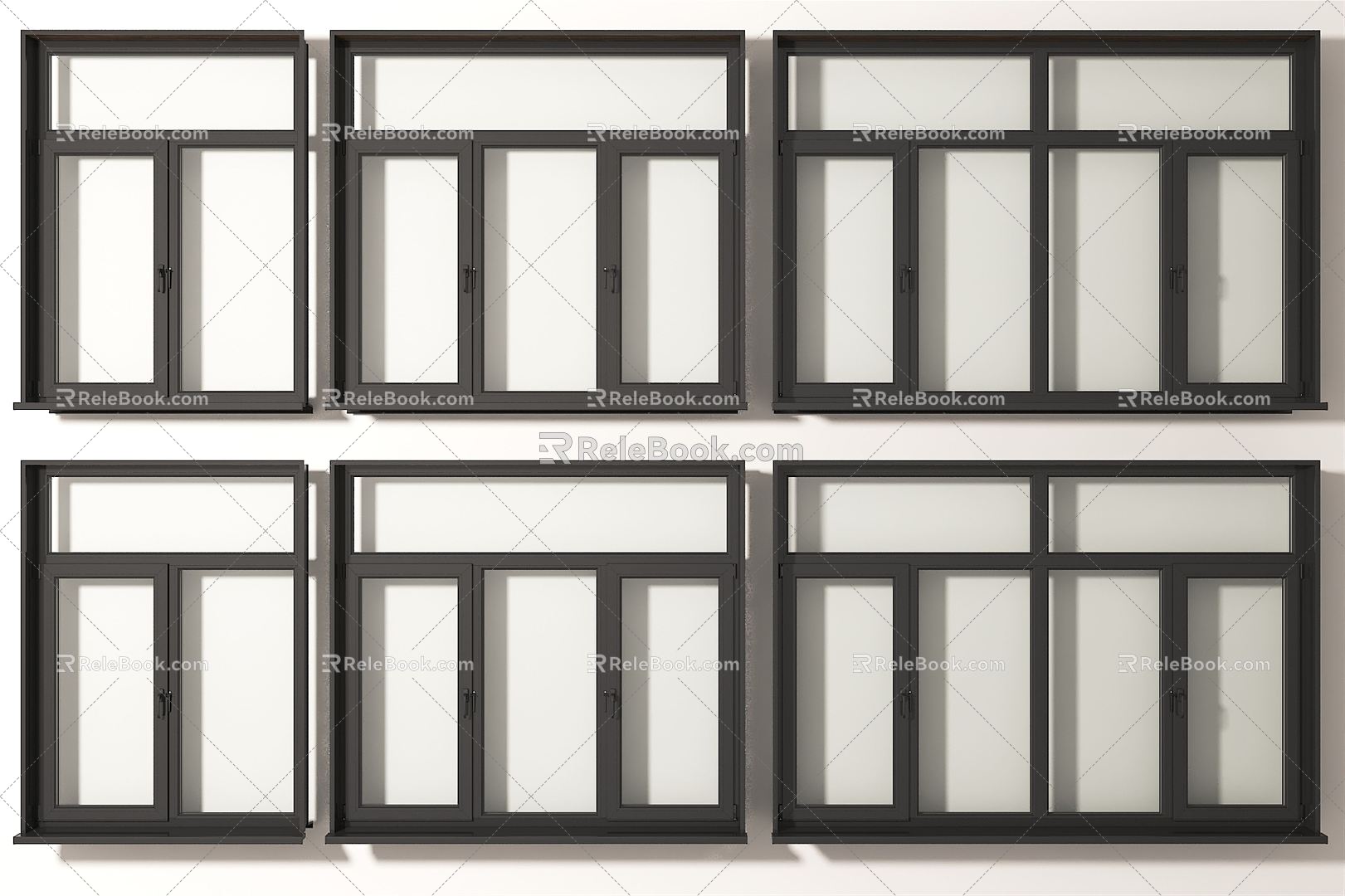 Modern casement window 3d model