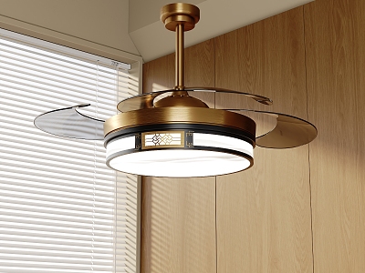 New Chinese Style Fan Light Invisible Fan Light Ceiling Fan Light Simple Fan Light Electric Fan Light model