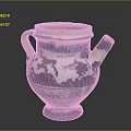 Traditional Blue And White Ceramic Teapot With Landscape Floral Motifs Handle Spout And Base