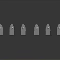 Grey Industrial Equipment Units With Multiple Shelves And Colored Indicator Balls Arranged In A Row