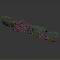 3D Model Of Large Water Vessel With Detailed Metallic Structure And Modular Components