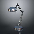 Modern Metal Desk Lamp With Adjustable Arm Round Shade Stable Base
