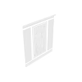 Decorative Wall Panel With Intricate Plant Relief And Vertical Stripe Accents