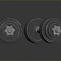 Pair of Fitness Dumbbells With Metal Weight Plates For Home Gym Workout Training