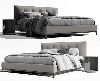 Modern Double Bed 3d model