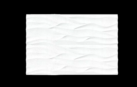 Modern wall water wave board 3d model