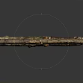 Natural Plant Branches With Various Shapes Sizes Brown Color And Green Moss On Dark Background