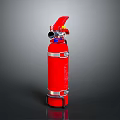 Red Fire Extinguisher Essential Home Safety Emergency Equipment With Compact Design