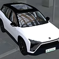 White SUV With Black Roof And Stylish Modern Front Design Featuring Panoramic Sunroof