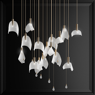 Light Luxury Chandelier 3d model