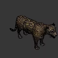 Realistic Jaguar Game Character With Detailed Spotted Fur And Side Profile