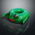 Green Inflatable Frog Shaped Swim Ring Fun Water Sports Equipment For Kids