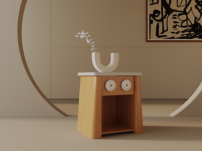 Modern Bedside Cabinet 3d model