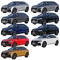 Silver Audi SUV Exterior Design With Sleek Body And Wheels