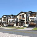 Birds Eye View Planning of Residential Area With Neatly Arranged Houses And Green Spaces