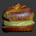 Delicious Golden Fluffy Pastry With Creamy Filling And Powdered Sugar Topping