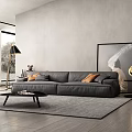 modern double sofa 3d model