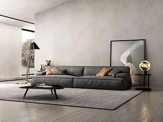 modern double sofa 3d model