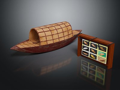 Small Boat Small Wooden Boat Fishing Boat Wooden Boat 3d model