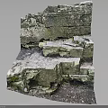 Natural Wood And Stone Structure With Rustic Textured Walls And Mossy Steps