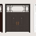 Modern Double Door Modern Door Wooden Door 3d model