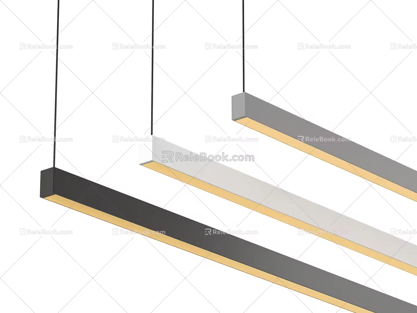 Strip chandelier 3d model
