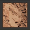 Garden Landscape Design Featuring Pink Colored 3D Hilly Terrain Model And Natural Scenery