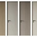 Modern Flush Doors With Diverse Wood Textures And Neutral Tones For Home Interior