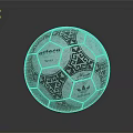 Adidas Series Football With Black And White Geometric Patterns And Astera Logo