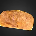 Freshly Baked Golden Loaf of Bread With Crusty Surface And Soft Interior Texture