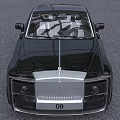 Black Rolls Royce Sedan With Luxury Front Grille And License Plate 08