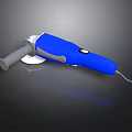 Blue Handheld Electric Power Tool With Cutting Disc And Power Cord