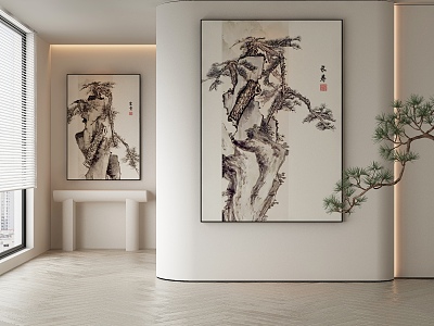 New Chinese Decorative Painting 3d model