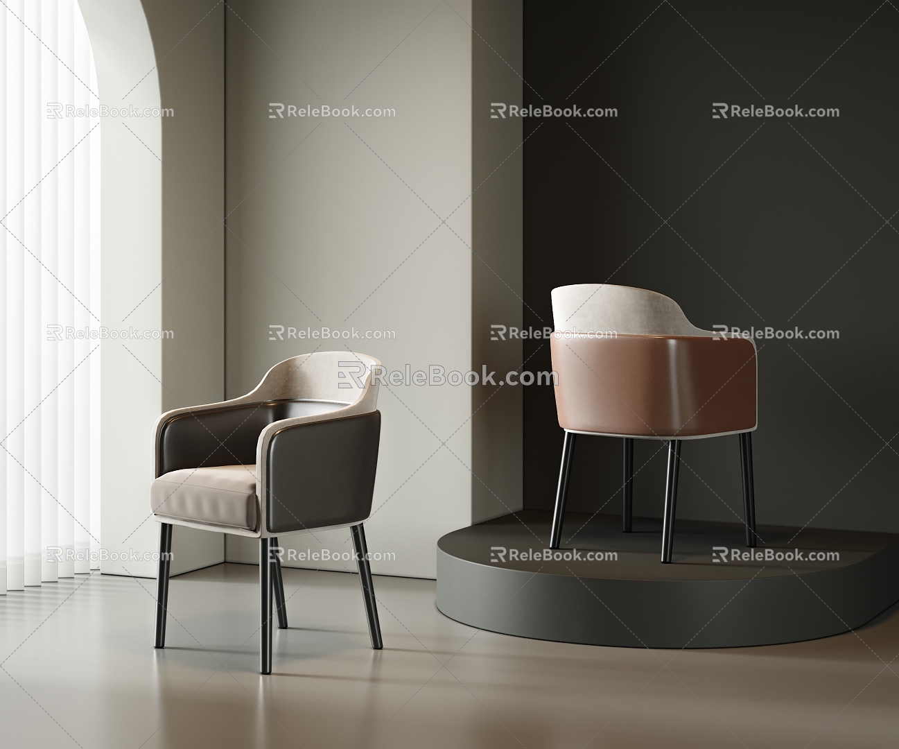 Modern Lounge Chair Single Chair Dining Chair 3d model