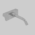Modern Wall Mounted Stainless Steel Faucet Featuring Sleek Curved Spout And Minimalist Design