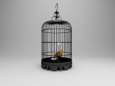 Bird cage bird 3d model Bird cage bird 3d model