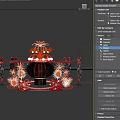 Red Lantern Themed Art Installation With 2020 Happy New Year Horse Sculptures And Firework Decorations