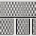 Mesh Fence Design With Large Rectangular And Small Square Panels 3d model