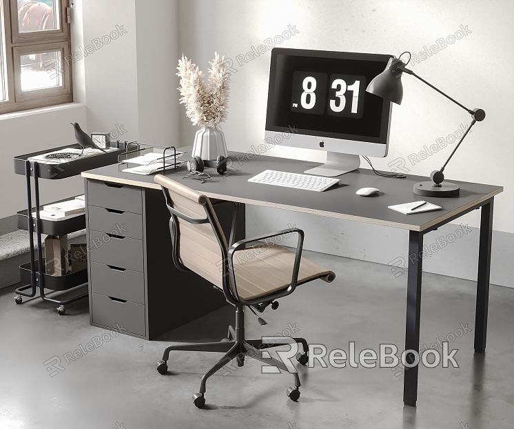 Modern desk chair desk chair combination model