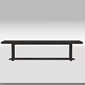 Modern Wooden Sofa Bench With Sleek Design And Sturdy Beam Legs For Living Room