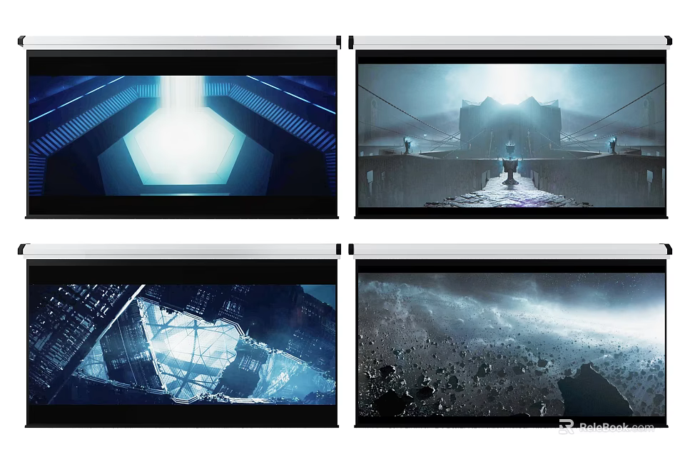 Projection Monitoring of Futuristic Dynamic Scenes with Advanced Visual and Lighting Effects 3d model 
