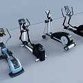 Modern Sports Equipment Including Elliptical Trainers Exercise Bikes And Fitness Machines