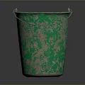 Plastic Bucket Plastic Bucket Pot Container 3d model