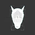 Japanese Style Demon Mask Carving With Gray Surface Grinning Expression And Yellow Horns
