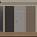 Modern Swing Doors in Various Colors for Home Interior Design 3d model